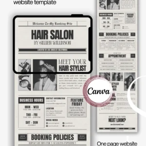 Old Salon Website Template