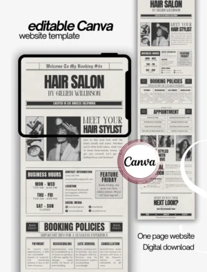 Old Salon Website Template